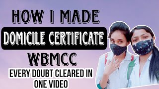 How to make domicile certificate of West Bengal wbmcc NEET 2023 wb state Counselling  Bipasa Bose [upl. by Hepsibah]