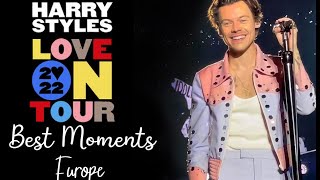 Harry Styles love on tour Europe best moments 2022 💚 [upl. by Amri]