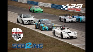 Sebring International Raceway ThunderRoadster Hot Lap  Onboard helmet cameraPBOC Winter fest 2024 [upl. by Sotsirhc]