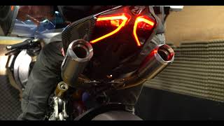 Ducati 11991299 Panigale Austin Racing Exhaust and Dyno RUN [upl. by Rexana]