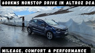 600 Kms Nonstop Drive In Altroz DCA  Mileage Comfort amp Performance [upl. by Rehpotsirhk]