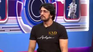 STAR SPORTS KANNADA  KICCHA SUDEEP SPEAKING FAVOURITE CRICKETER [upl. by Marybella]