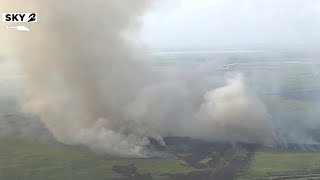 Wildfire in Brazoria County 80percent contained [upl. by Agle]