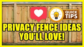 Top 5 Privacy Fence Tips for a Perfect Backyard [upl. by Brockwell]