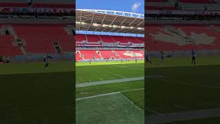 John Haggerty punter for the CFLS Toronto Argonauts in pregame cflfootball chrispomay [upl. by Charita]