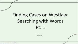 M0319 Word Searching pt 1 Natural Language amp Terms and Connectors [upl. by Assira]