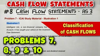 8 Cash Flow Statements  Problem 7 8 9 and 10  By Saheb Academy [upl. by Geehan20]