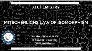 Mitscherlichs law of Isomorphism  11th Class  Mr Praveen Kumar [upl. by Sloan]