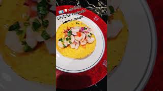 Shrimp ceviche on a tostada food [upl. by Aisiat]