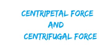 11th physics  centripetal force and centrifugal force [upl. by Barstow36]