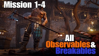 For Honor  Mission 14  All Observables and Breakables [upl. by Portingale]