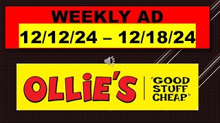 OLLIES BARGAIN WEEKLY AD 121224  121824 [upl. by Aneela445]