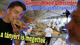 Igricziék  Még a tányért is megették  Guinness Rekord Debrecenben 75000 tojásból rántotta [upl. by Asiral136]