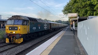 47593 Clags Through Northfield Hauling a Railtour With 47712 On The Rear With a 2 Tone [upl. by Johnette]