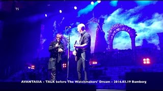 Avantasia 2016  Bamberg  09 Talk before The Watchmakers Dream LIVE FullHD [upl. by Sadie260]