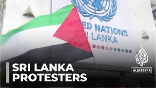 Demonstrations in Sri Lanka demand an end to Israel’s war on Gaza [upl. by Yesima]