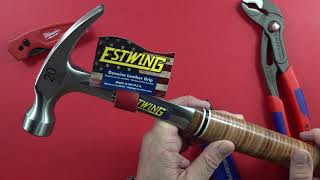 ESTWING 20 ounce Hammer with Leather grip tool review [upl. by Gusta]