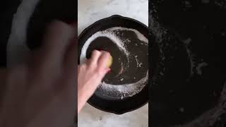 How To Clean Rust Off A Cast Iron Skillet shorts [upl. by Dammahom]