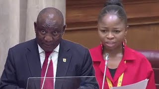 EFF Naledi Chirwa vs President Cyril Ramaphosa “She Is Good At Regurgitating Statistics” [upl. by Etnomal]