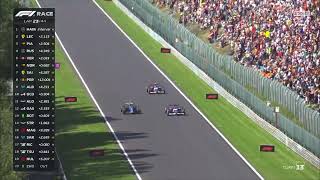 Daniel Ricciardo overtake on Logan Sargeant Belgian GP 2024 [upl. by Clyde]