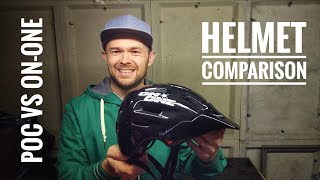 OnOneCarnac Enduro vs POC Trabec Helmet Comparison Review [upl. by Avner821]