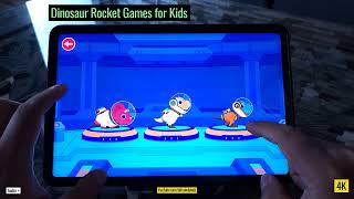 Dinosaur Rocket Games for Kids  Android Game for Kids  Gameplay [upl. by Neerak]