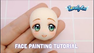 17】How to draw a cute face【Clay Tutorial Anime Figure DIYLovely4u】 [upl. by Gyatt]