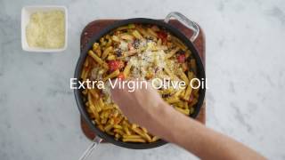 Barilla  How to cook Casarecce with Sicilian Vegetable Caponata and Arrabbiata Sauce [upl. by Yauqaj]