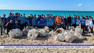 MAREVIVO RIMOSSI 100 KG DI PLASTICA E POLISTIROLO ALLA FOCE DEL FIUME PLATANI [upl. by Norvun595]