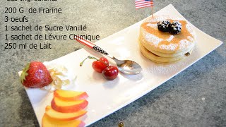 Recette facile des pancakes طريقة سهلة لتحضير البينكيك [upl. by Nnylg]