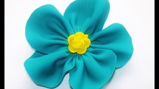 TUTORIALHow to make handmade flowerFIORI DI STOFFA FAI DA TE [upl. by Royal260]