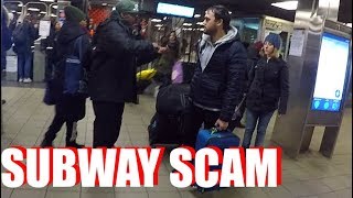 Metrocard Scam At The JFK Airtrain Subway Station [upl. by Nylessej]