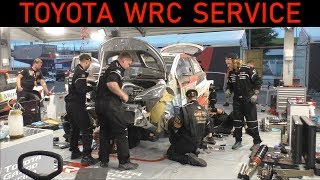 WRC Night Service of Ott Tanaks Rally Car  WRC Australia 2018 [upl. by Flatto]