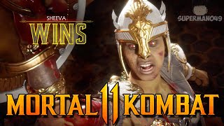 GLADIATOR SHEEVA  Mortal Kombat 11 quotSheevaquot Gameplay [upl. by Anairdna]