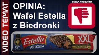 Wafel Estella czekoladowy z Biedronki  Opinia [upl. by Esinart]