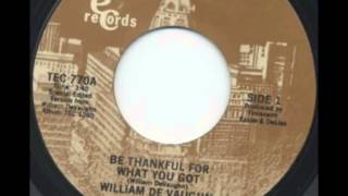 William Devaughn  Be Thankful For What You Got 1974 with lyrics [upl. by Bocock]