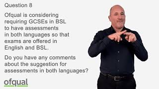 GCSEs in British Sign Language Language of assessment and additional assessment expectations [upl. by O'Driscoll214]