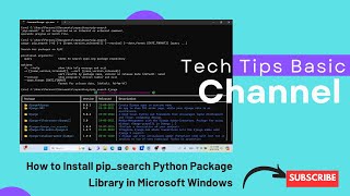 How to Install pipsearch Python Package Library in Microsoft Windows tips python windows [upl. by Dorcy]