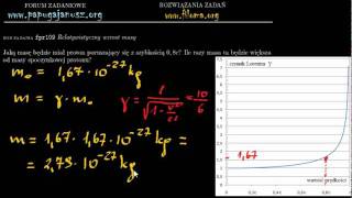 fpr109  Relatywistyczny wzrost masy  zadanie z fizyki  filomaorg [upl. by Janek]