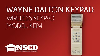 Wayne Dalton Wireless Keyless Entry System KEP4 327607 334642 372Mhz [upl. by Pence]