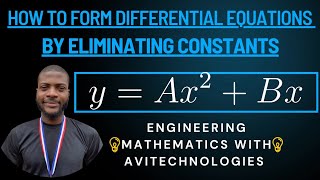 Forming A Second Order Diffrential Equation By Eliminating The Constants [upl. by Sivia]