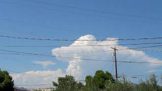 Cumulonimbus Forming and Growing With Overshooting Top  Time Lapse [upl. by Aisatna]