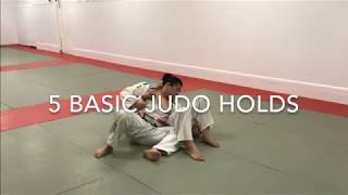 5 basic judo hold downs and pins osaekomi [upl. by Ettennal]