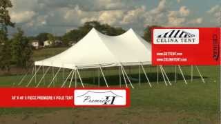 30 x 45 Premiere II Pole Tent  Installation Procedure [upl. by Ninerb]