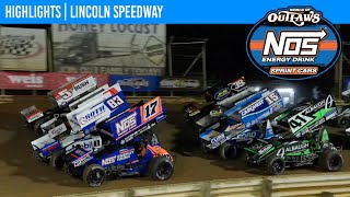 World of Outlaws NOS Energy Drink Sprint Cars  Lincoln Speedway  October 12 2024  HIGHLIGHTS [upl. by Alletsyrc]