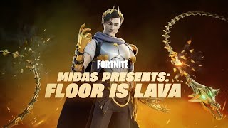 Fortnite Midas Presents Floor is Lava Gameplay Squads [upl. by Einnol]