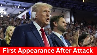 Donald Trumps first public appearance after the attack With Bandaged Ear [upl. by Nitsraek]