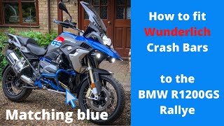 How to fit matching Wunderlich crash bars to a R1200GS Rallye [upl. by Enimisaj]