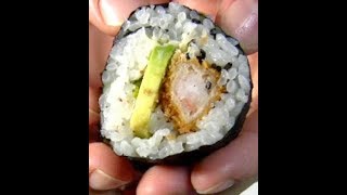 Recette Japonaise  maki sushi de crevettes panees et avocat [upl. by Vitoria]