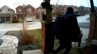 Gift thief caught on camera stealing poopfilled package [upl. by Casimir]